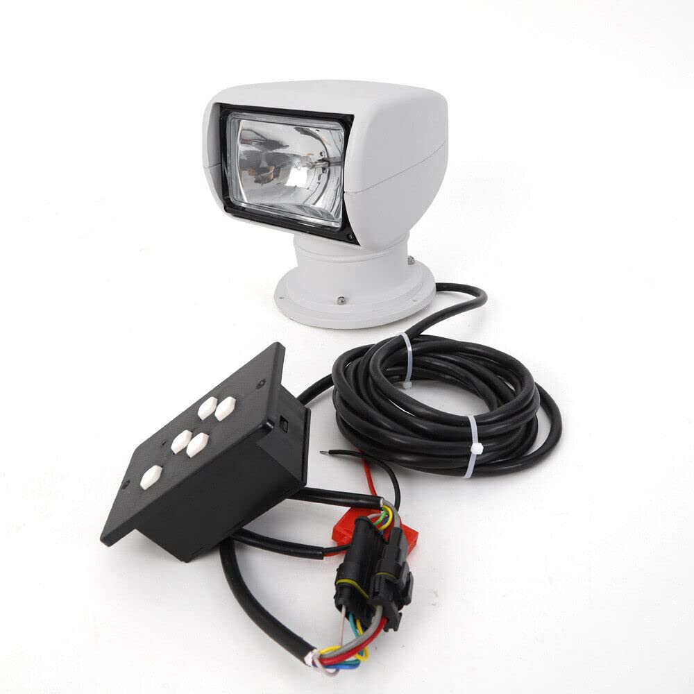 Faro di ricerca per barca, telecomando marino, xeno, radiocomandabile, con base magnetica, luce di ricerca, resistente alle intemperie, girevole a 360 gradi, per auto, fuoristrada, caccia,