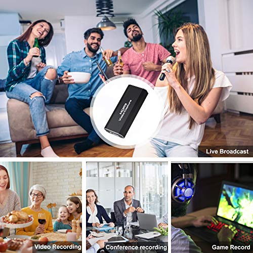 Scheda Acquisizione Video HDMI 1080P, Cenawin Scheda di Acquisizione Giochi USB 2.0 Full HD, Scheda Registrazione Audio Video per Trasmissioni, Streaming Live, Lezione, Giochi