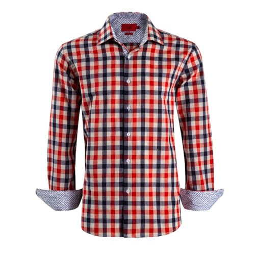 Image of Elieballeh Boys Slim Fit Plaid Dress Shirt | Breathable material