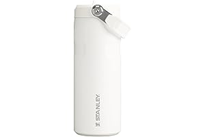 White Stanley 16 OZ Flip Straw Water Bottle