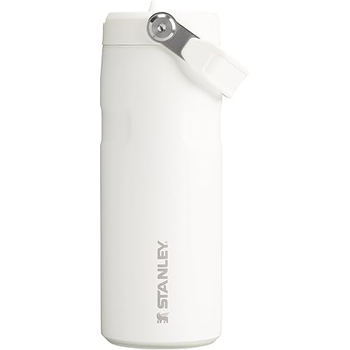 Stanley IceFlow Flip Straw 2.0 Water Bottle 16 OZ | Built-In Straw with Larger Opening | Lightweight & Leak-Resistant | Insulated Stainless Steel | BPA-Free | Frost