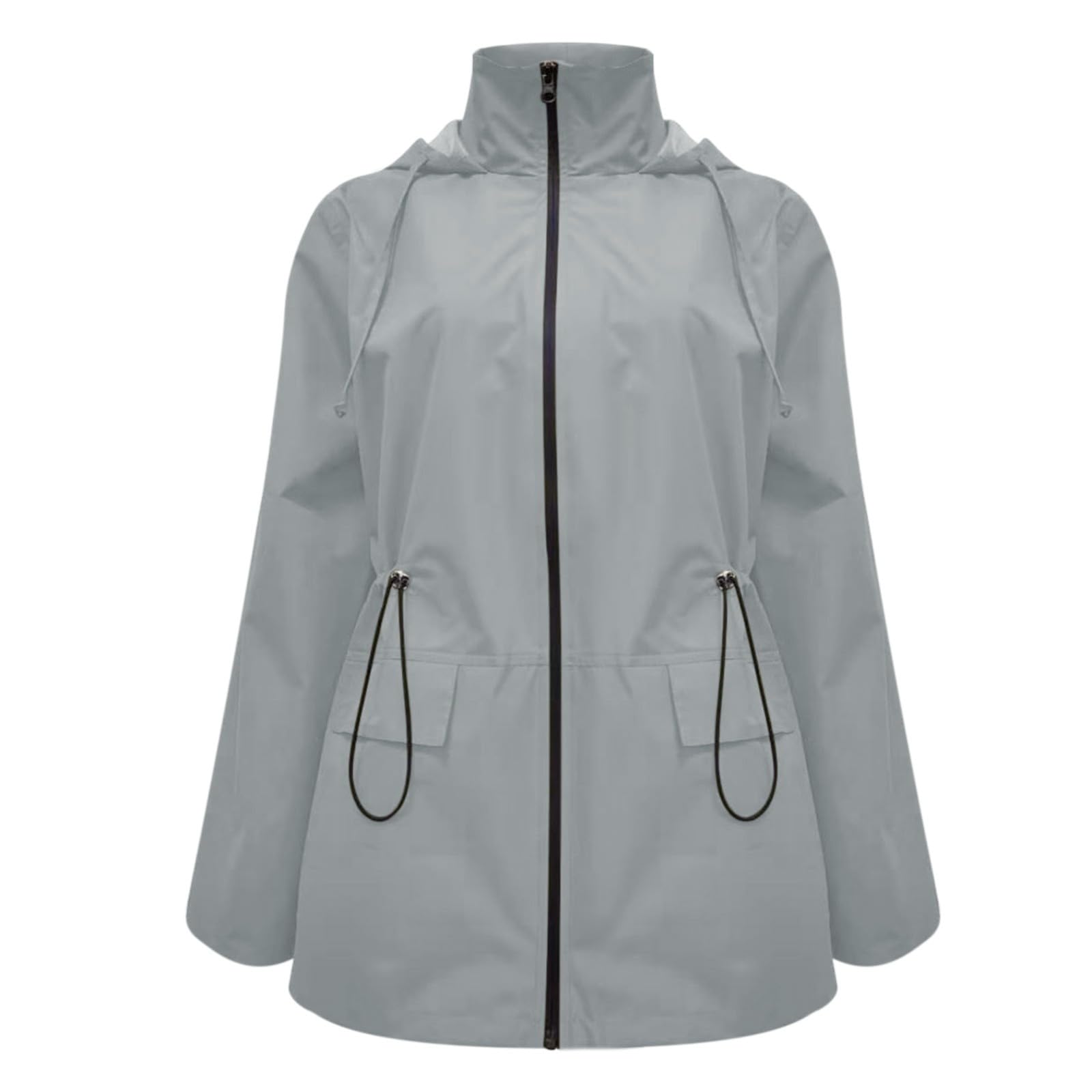 Cortavientos Mujer-Chubasquero Con Capucha Y Cremallera Para Mujer Para OtoñO E Invierno Deportes Al Libre Chaqueta A De Informal Para Ir Al Trabajo Senderismo Abrigo Prendas De Vestir Exteriores