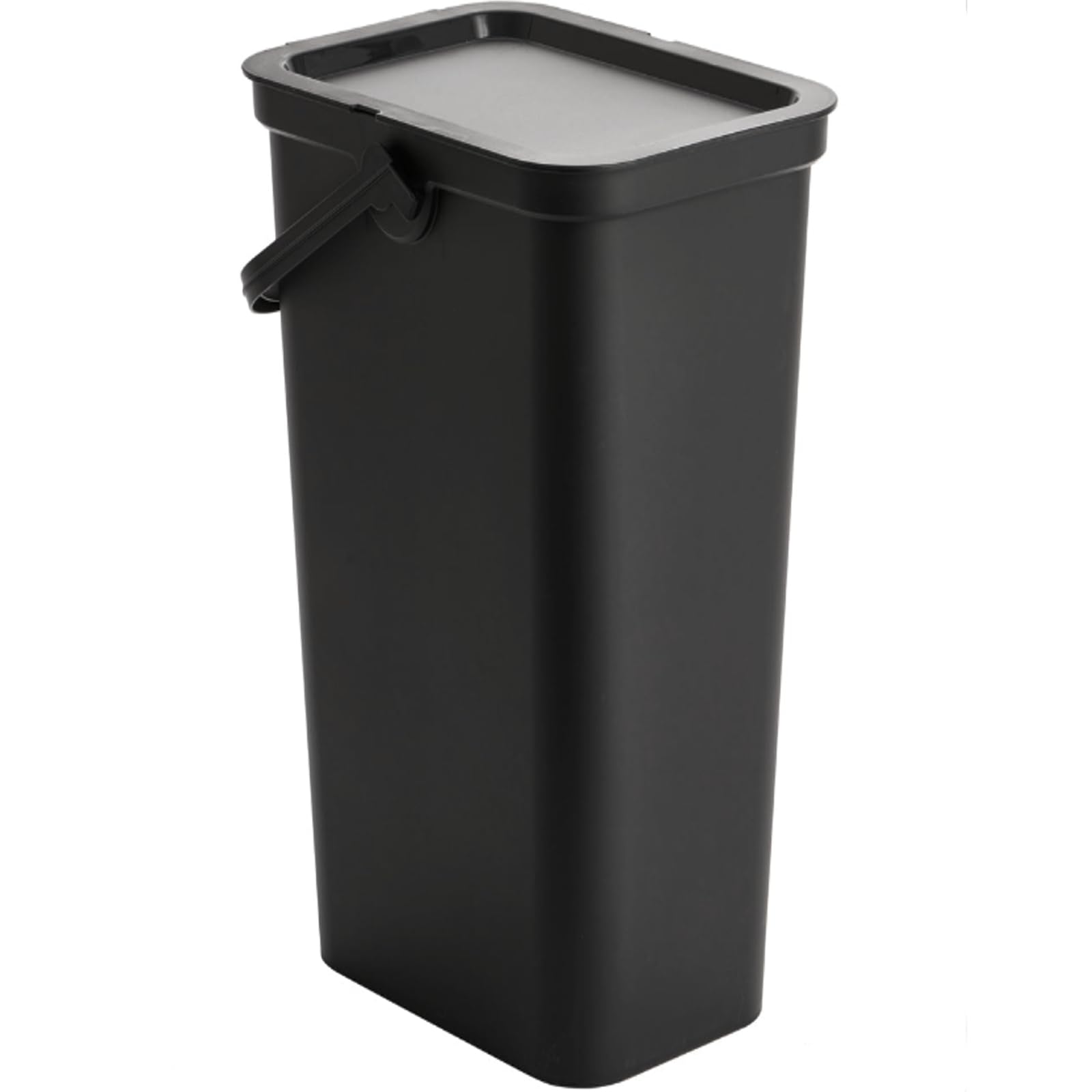 KetoPlastics Moda Recycling Bin with Handle Slim Kitchen Bin with Lift Top Lid & Locking Handle - 25L