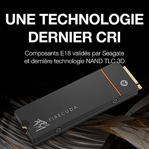 Seagate FireCuda 530, 500 GB, Internal Solid State Drive - M,2 PCIe Gen4 4 NVMe 1,4, transfer speeds up to 7,000 MB/s, 3D TLC NAND, 640 TBW, Heatsink, 3 year Rescue Services (ZP500GM3A023)