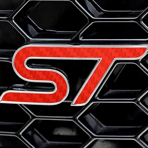 Image of ST Emblem Insert Decals - Set of 2 - Compatible with and Fits Ford Edge ST 2019 & Newer (Red)