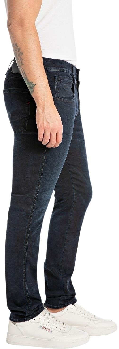 Replay Unisex M914 Anbass Hyperflex Forever Dark Jeans
