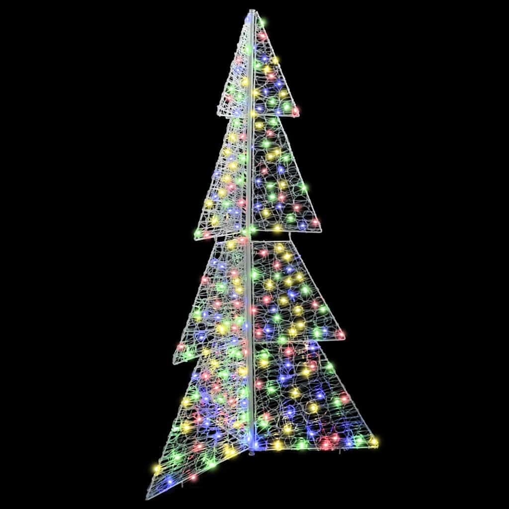 Weihnachtsbaum mit 240 LEDs, mehrfarbig, 180 cm aus Acryl, USB betrieben, dekorative Lichterkette für Wohnzimmer, Garten und Terrasse, festliche Advent Dekoration