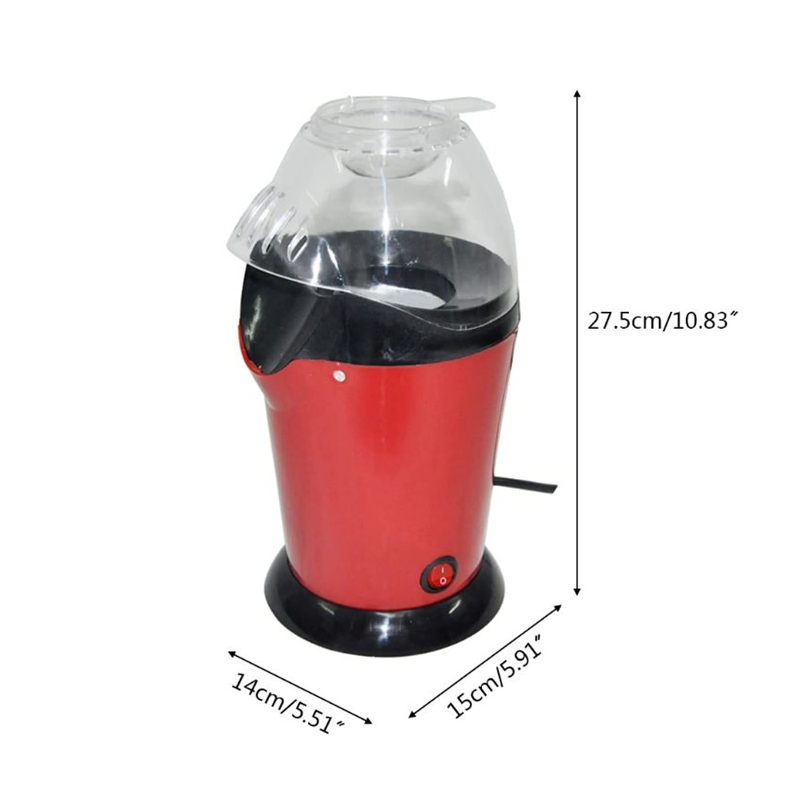 Machine à popcorn 1200 W - Machine à popcorn électrique à air chaud - Machine à popcorn automatique