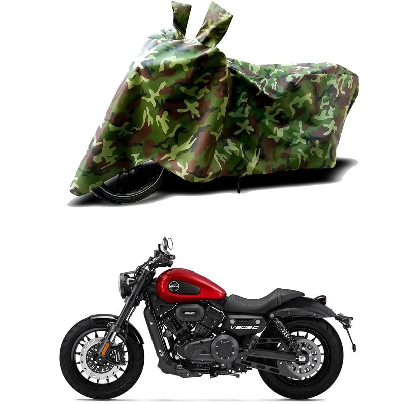 Image of 100% Water Resistant Full Bike Scooty Two Wheeler Body Cover Compatible for Keeway V302C /UV-Rays /Heat Protection /Birds Dropping /Scratchproof /Dust Proof /Waterproof /All Varients[Green MJ]