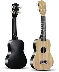 Ukulele Soprano para iniciantes kit de ukulele fosco de 53 cm com bolsa (madeira)