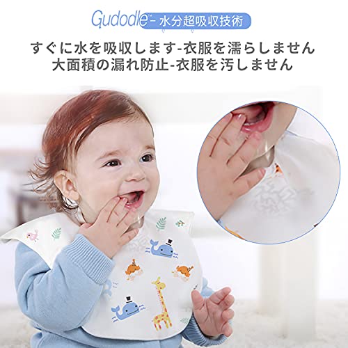Gudodle Baby kinderziektes Bib-Bandana Drool slabbetjes, super absorberend en zacht voor kwijlen en tandjes jongens en… - Image 3