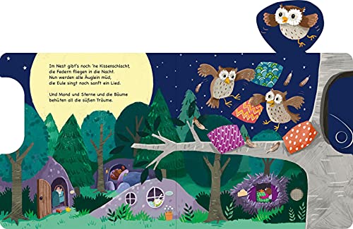 Schuhu, schuhu, nun schlaf auch du!: Schieber und 11 Sounds | Ein innovatives Schieber-Soundbuch für die Kleinsten ab 18 Monaten