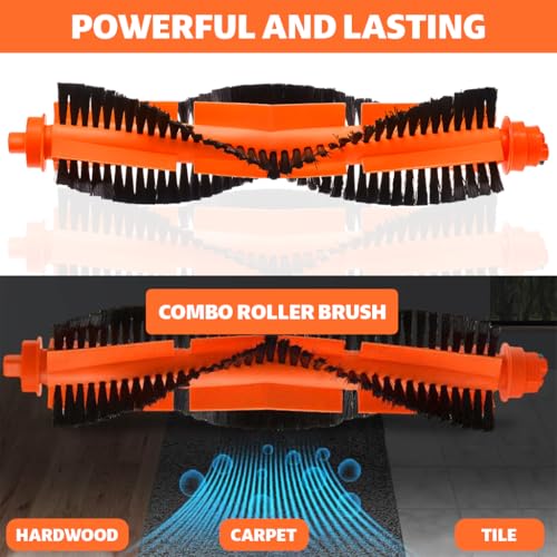 Image of HASTHIP 2Pcs Replenishment Kit for Mi Robot Vacuum Cleaner Mop P, Replacement Accessories Replacement Parts Includes 1 Main Brush, 1 Narrow Cleaning Brush - Cleaning Tools