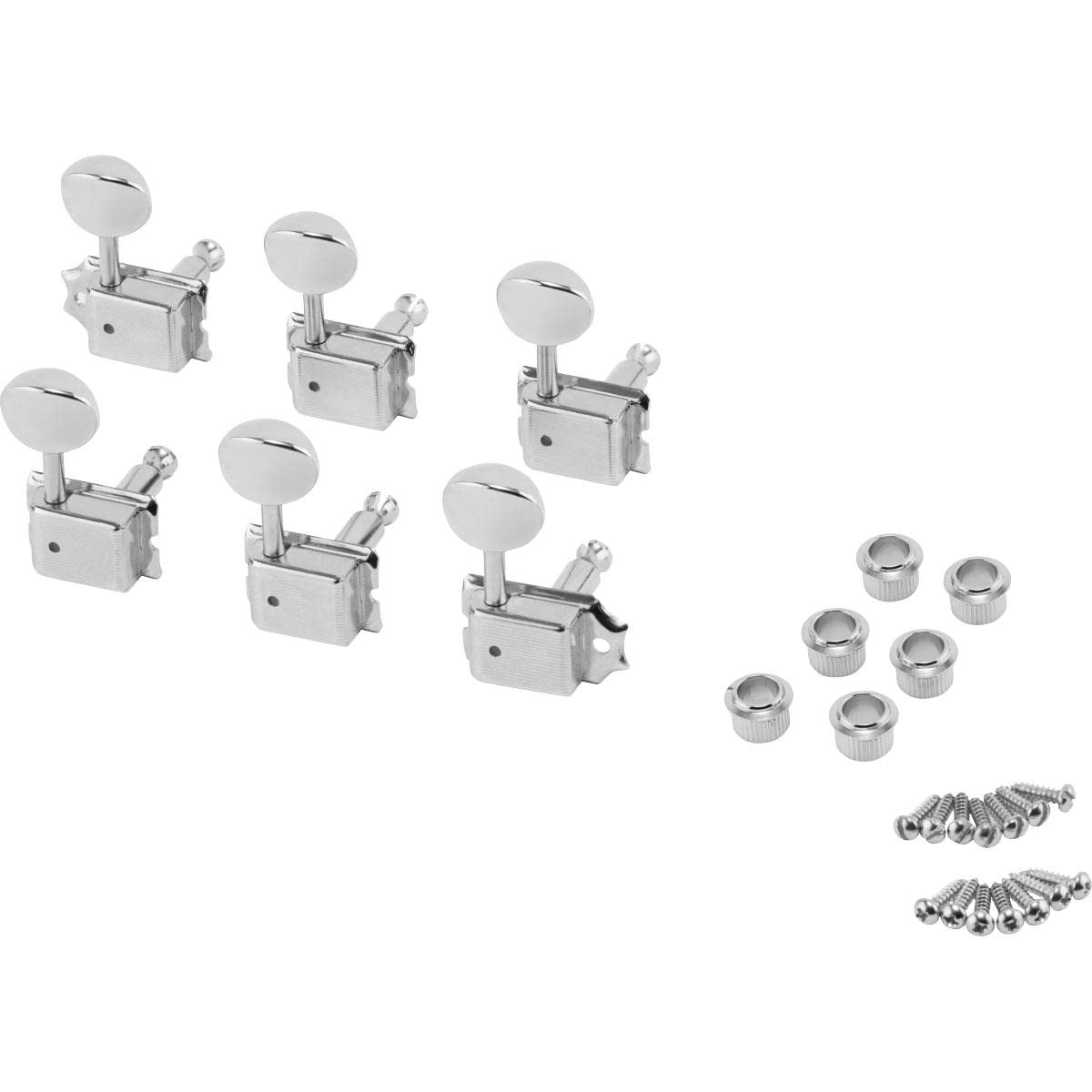 Fender® »AMERICAN VINTAGE TUNING MACHINES - STAGGERED« Tuner-Mechanik für E-Gitarre - 15:1-6-links - Farbe: Chrome