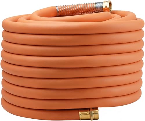 Miniatura 15 de Manguera de jardín WiseFlow de 90 pies x 5/8", manguera de goma resistente, manguera de agua con cinco capas de trenzado, accesorios macho hembra,