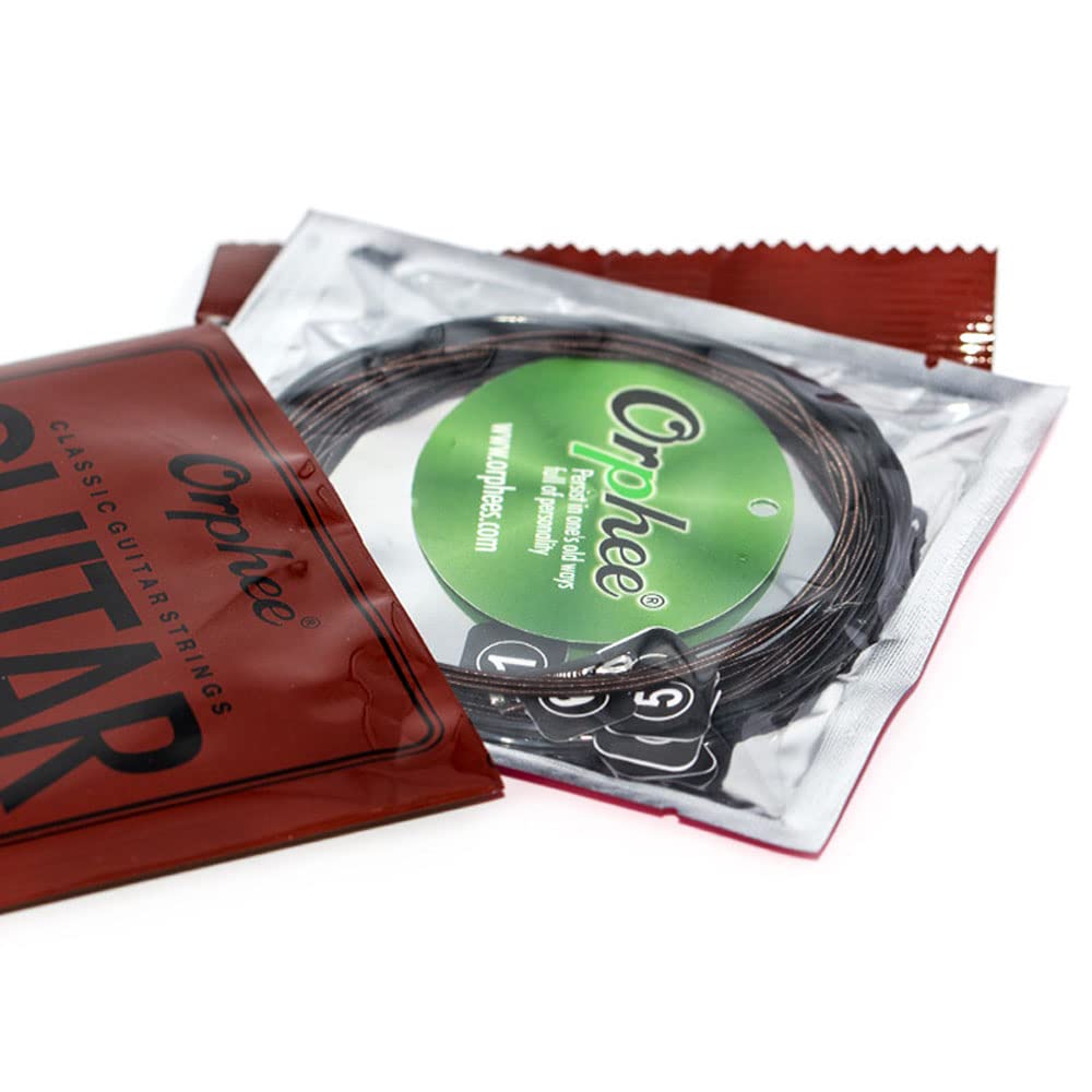 southdeep Juego completo de 10 cuerdas de repuesto NX35C de nailon negro para guitarra clásica, tensión dura 028-045