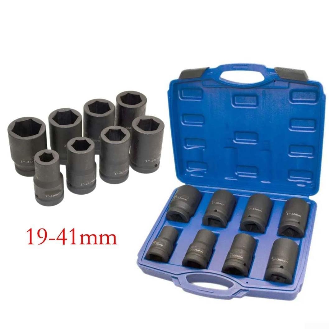 Set di 8 bussole protettive per ruote da 19-41 mm a parete sottile per bussole a impatto per cerchi in lega, kit di strumenti per la rimozione di dadi e capocorda in plastica non si rovinano, con