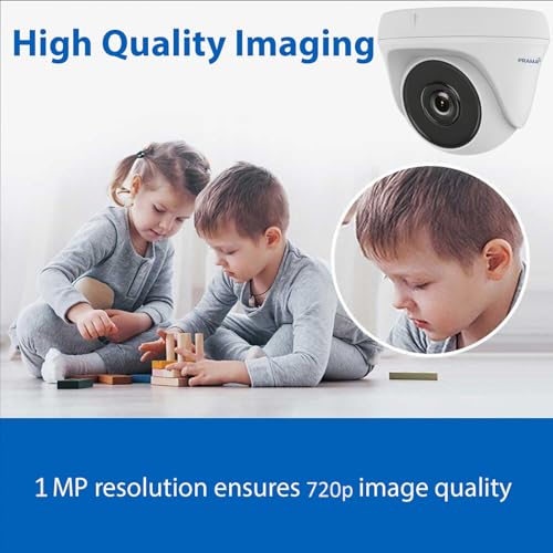 Image of Prama PT-HTC700E-ITP 1 MP EXIR Turret Camera, Day /Night Switch Advanced EXIR Technology, Smart IR, up to 20 m IR Distance.