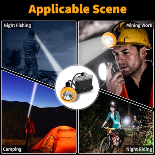 Lampe frontale de sécurité LED pour minage avec batterie étanche - 6