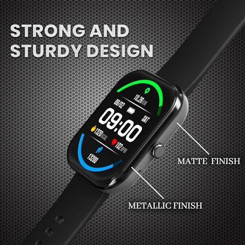 Image of GIZMORE Ultra Max 2.01 Inch Always-On-Big Display | 600 NITS Brightness & Split Screen | Rotating Crown| AI Voice Assistance | Health Suite | Bluetooth Calling Smart Watch for Men and Women (Black)
