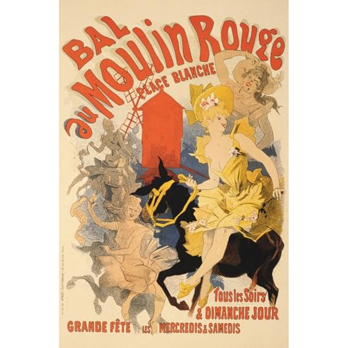 Toile Bal au Moulin Rouge 127x101 cm idéale pour sublimer le salon