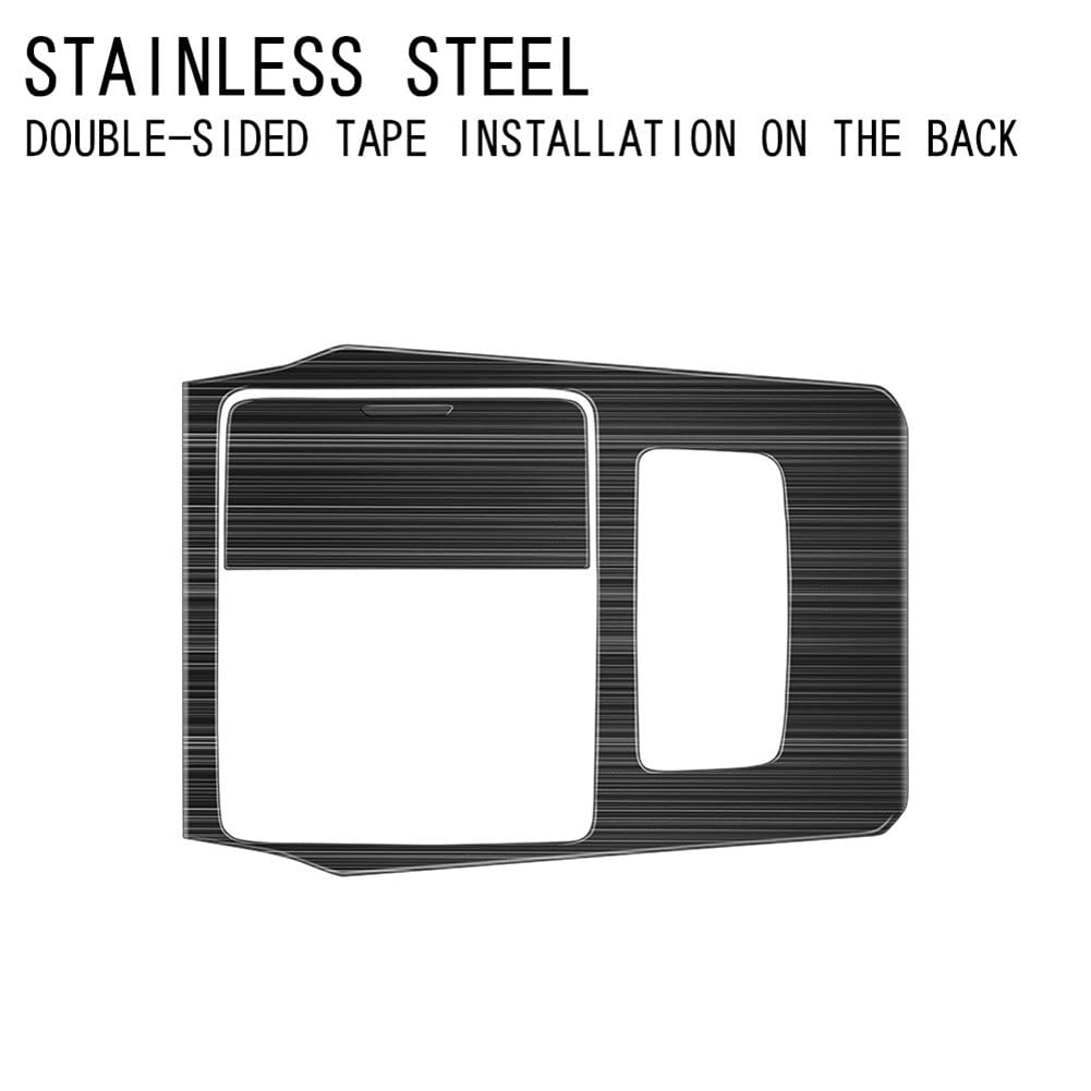 Edelstahl Schalttafel Rahmen Abdeckung Verkleidung für Mazda CX-60 2022-2024 Schwarz Interieur Konsole Dekoration LHD