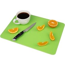 Tempered Glass Cutting Board for Kitchen Counter, Glass Cutting Board with Non-Slip Rubber Feet, Dishwasher Safe, Easy to Clean, Scratch, Heat & Shatter Resistant 16"x12", Green