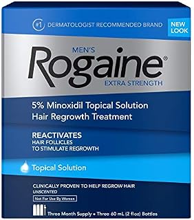 Men's Rogaine Extra Strength 5% Minoxidil Topical Solution for Hair Loss and Hair