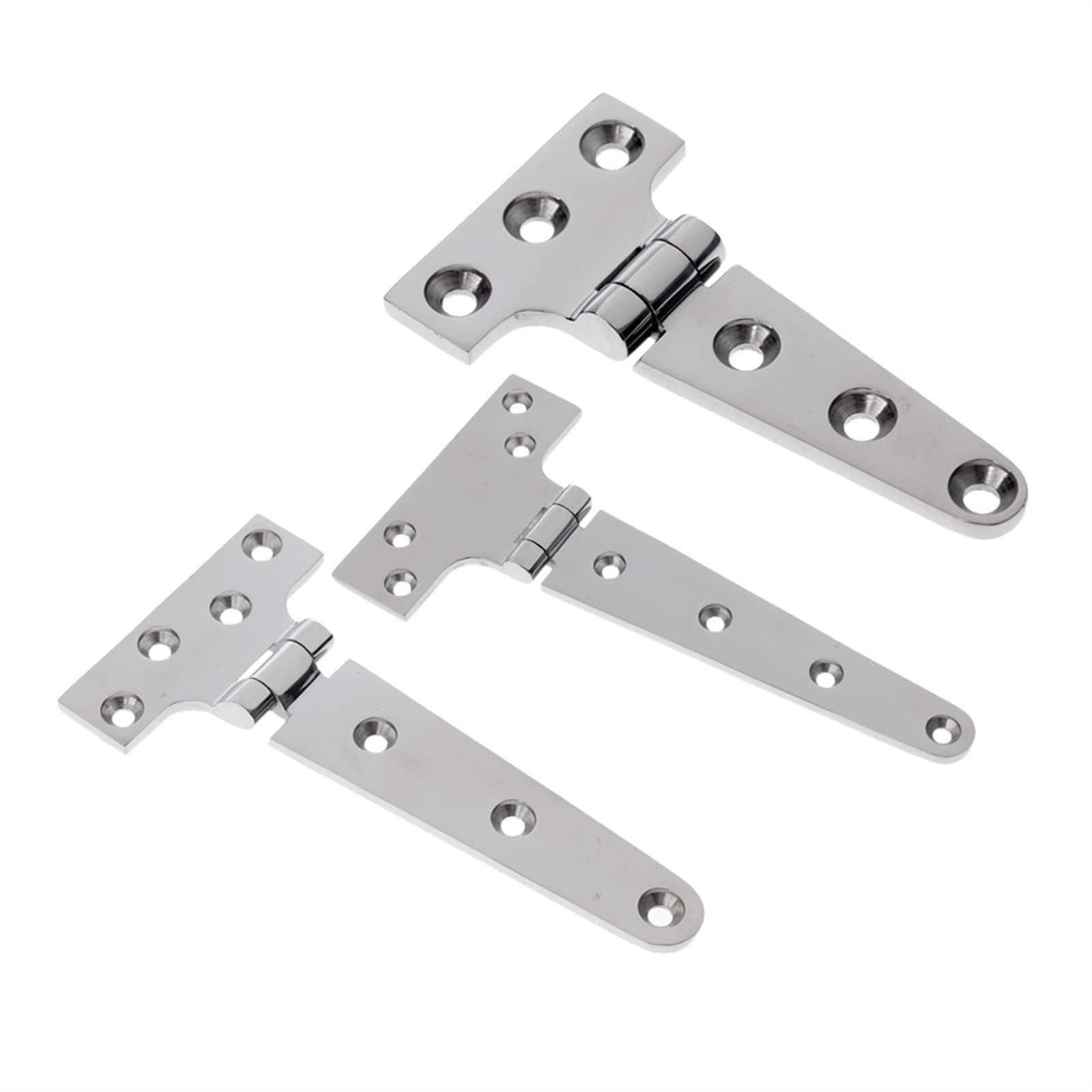 3 cerniere a T in acciaio inox 316 for impieghi gravosi, finestre, recinzioni, cancelli da giardino, capannoni e cerniere for porte esterne