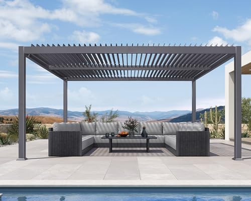 PURPLE LEAF Louvered Pergola 13 x 15