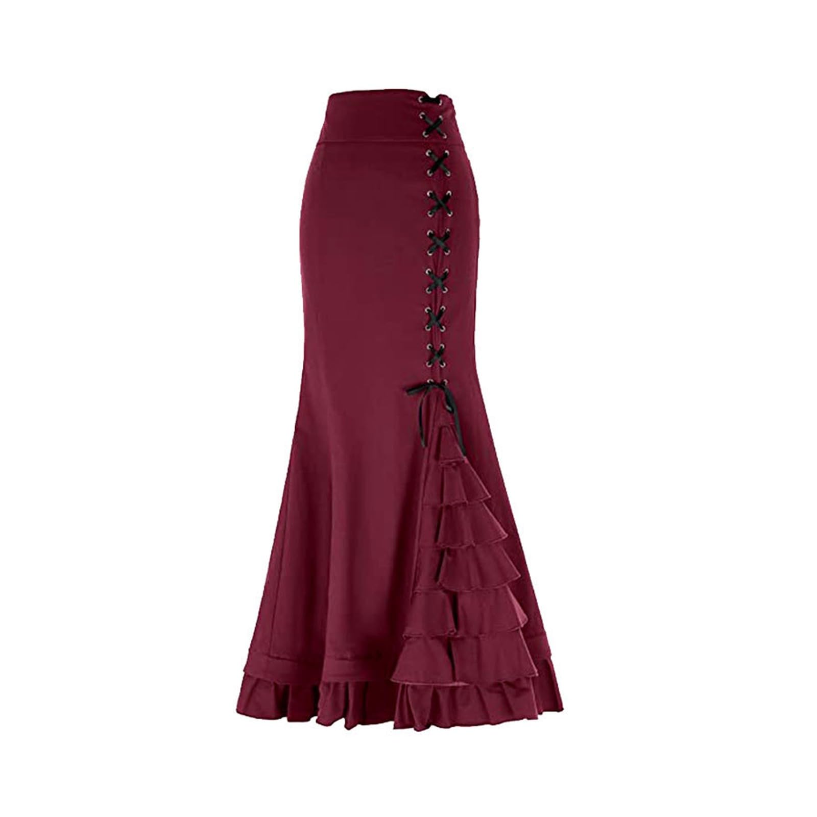 Cocila Jupes De Sapin NoëL Punk Slim Fit en Queue Poisson pour Femmes Noire Jupon Blanc Tulle Tutu Noir Red Skirt Noire Femmes Short Paillette Robe Princesse Adulte Sequin Longue