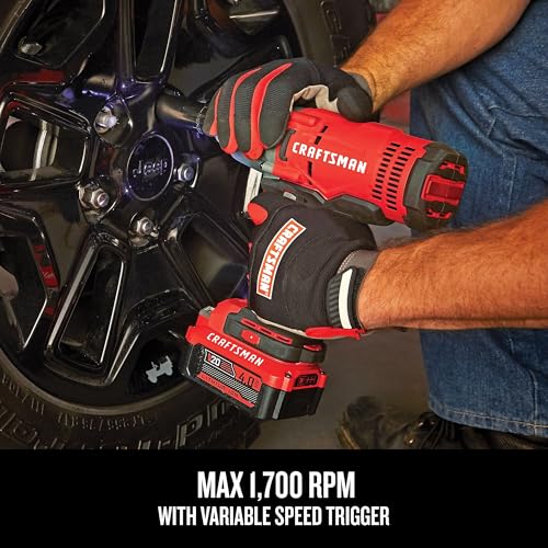 CRAFTSMAN V20 Cordless Impact Wrench, 1/2 inch, Bare Tool Only (CMCF900B) by CRAFTSMAN - Image 2