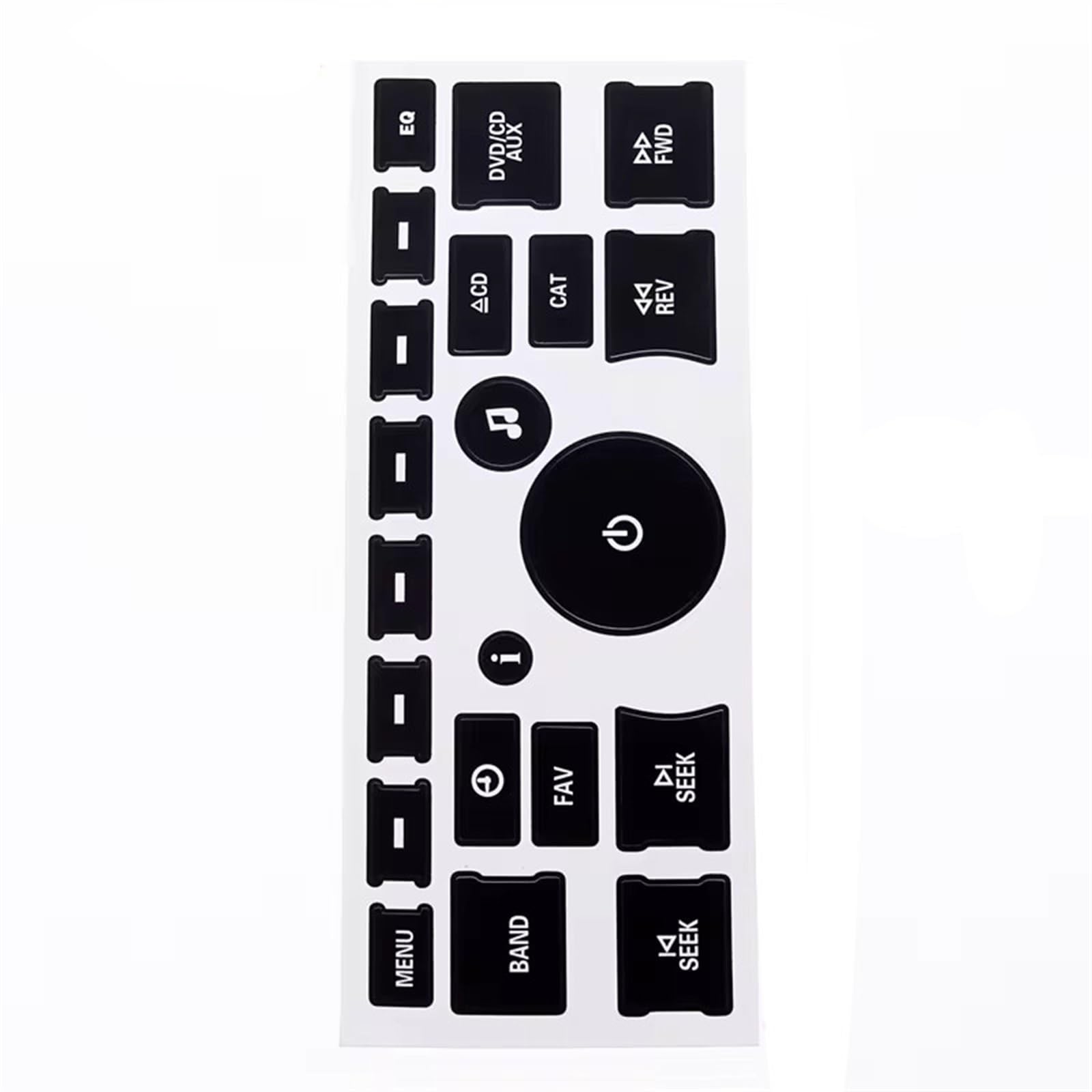 Compatible with Chevrolet for Avalanche LT for LTZ 2007 2008 2009 2010 2011 2012-2015 Car for Radio Dash Button Repair Decorative Stickers Car Button Sticker Kit