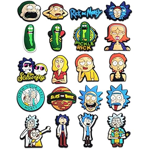 Shoe Charms for Rick and Morty,Water Proof Shoe Decoration for Croc Charms, Bracelet Wristband Accessories|/Birthday/ Party/ Gifts (20pcs) Cover