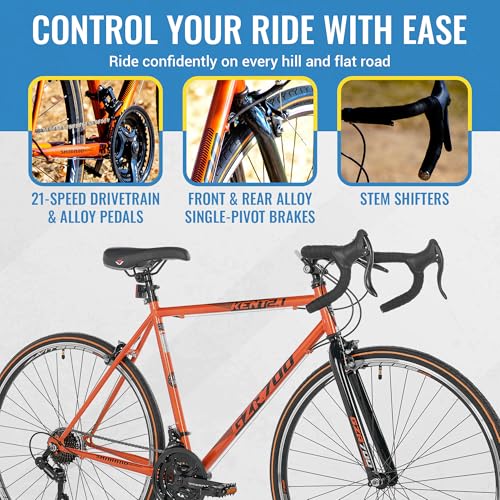 Kent GRZ700 Road Bike, 700c Men’s, 21 Speed