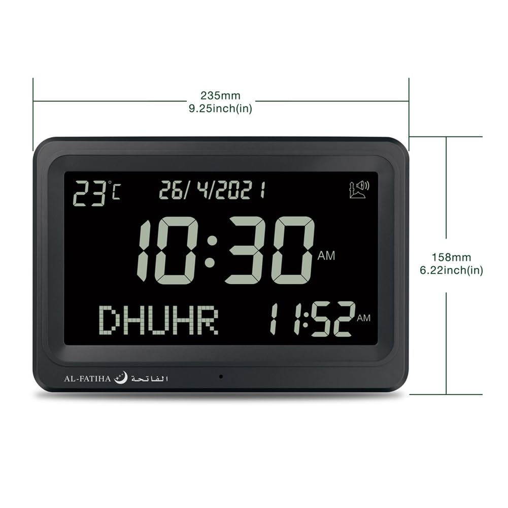 Horloge Azan automatique mondiale numérique 8 sons de prière Azan Horloge murale et bureau islamique D