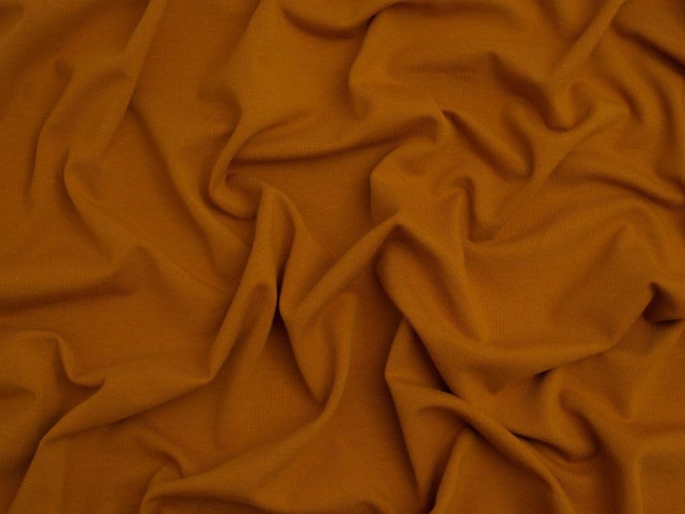 Minerva Core Range Cotton Elastane Jersey Stretch Knit Fabric Brown - per metre