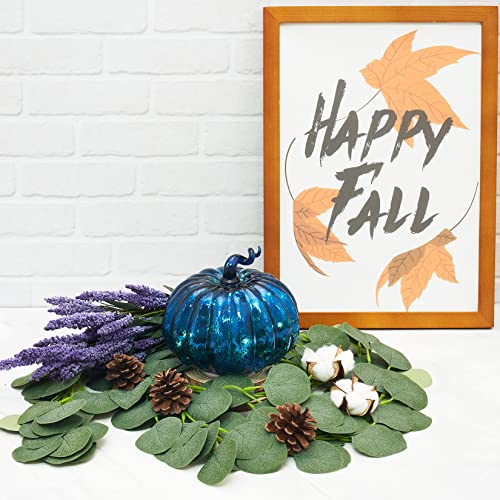 Diahom Pumpkin Decor Mercury Glass Pumpkins Decoration Table Centerpieces for Fall Home Decorative - Image 7