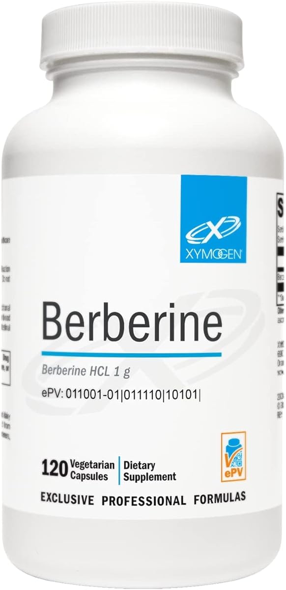 XYMOGEN Berberine HCL 1000mg – Herbal Berberine Supplement for Metabolic & Digestive Support - Promote Lipid Metabolism, Gastrointestinal Health & Immune Function (120 Capsules)