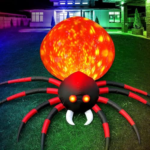 10FT Halloween Inflatables Spider Outdoor Decoration for Yard, Giant Blow