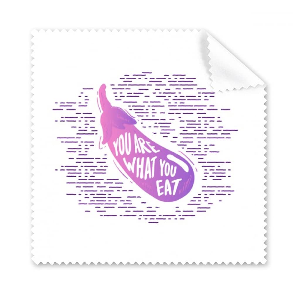 Purple Lines Eggplant Vegetable Cleaning Cloth Phone Screen Glasses Cleaner 5pcs