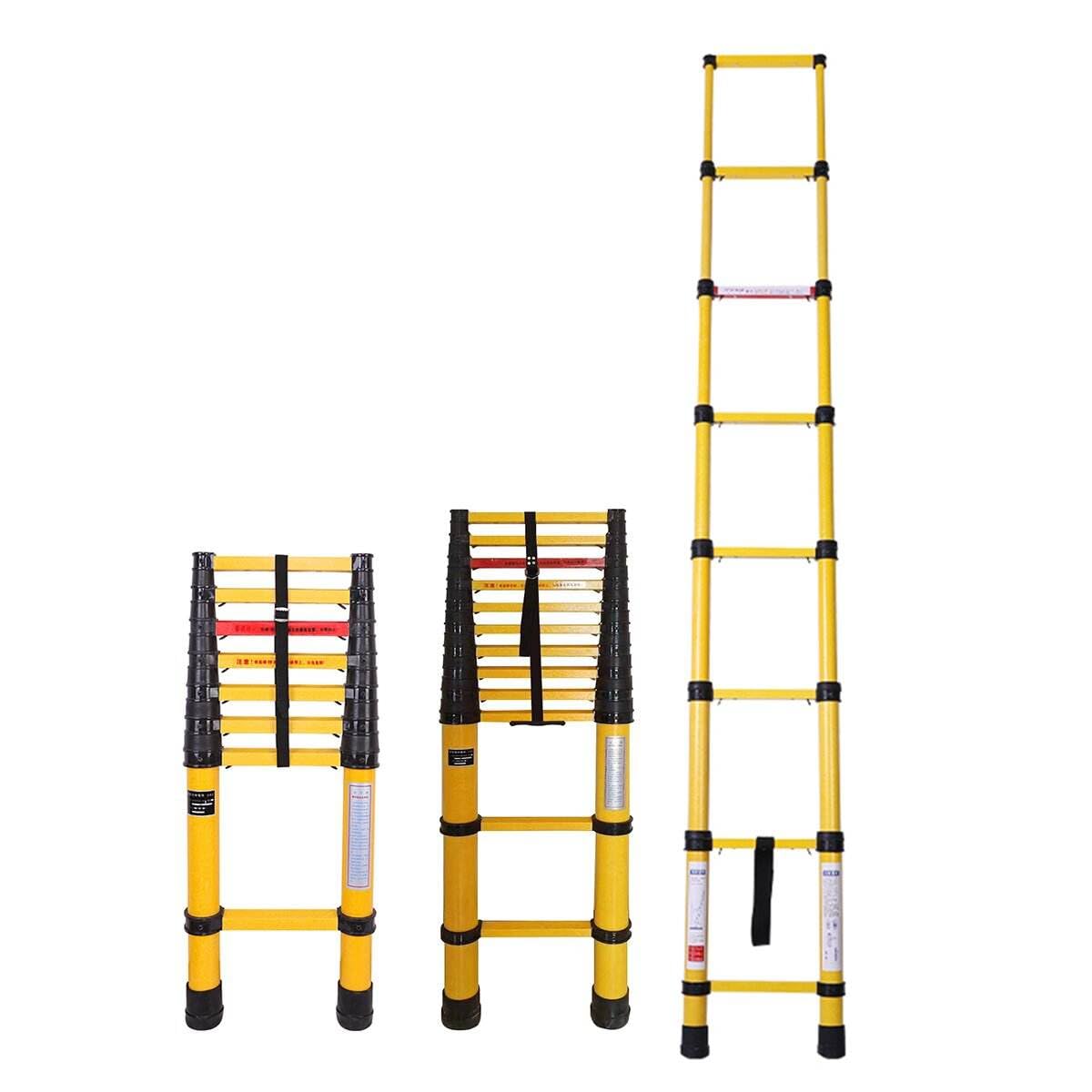 Smarty 5 Meter Portable Lightweight Adjustable Compact Stable 16.5 Feet Telescopic FRP Ladder for Home and Outdoor-image-9