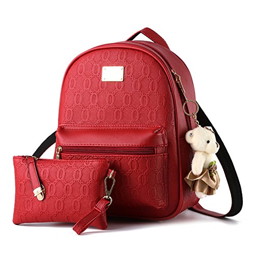 Sac à dos en cuir PU pour femme - Cartable style collège et sac à bandoulière élégant