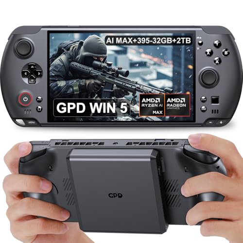 Image of GPD Win 5 [AMD AI Max+ 395-32GB+2TB] 7-inch 120Hz Display Mini Handheld Win 11 PC Game Console, Removable Battery, Radeon 8060S Graphics,1920X1080 Touchscreen Laptop Tablet PC (AI 395-32GB+2TB)