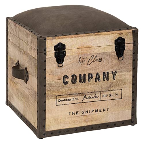 Atmosphera - Malle Pouf Colonial Taupe