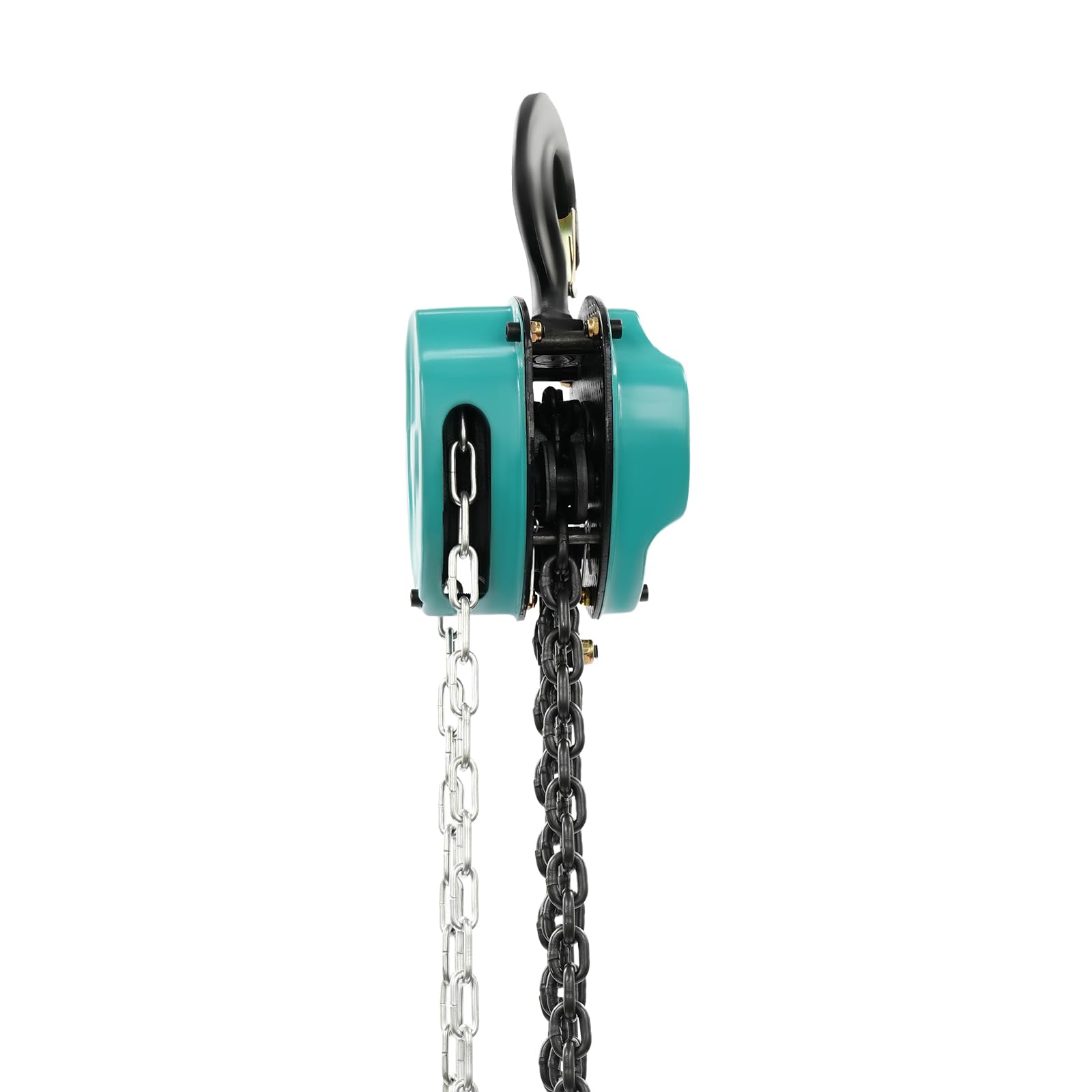 Mini polipasto de cadena manual, 2000 kg (2 toneladas), elevador manual con doble freno, altura de elevación de 6 m, cadena de acero al manganeso G80, para industria, construcción, taller y almacén