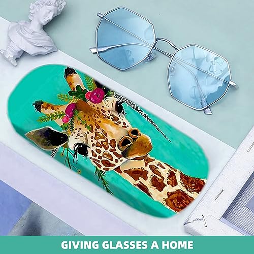 Image of Hard Shell Eyeglasses Case, Travel Portable Protective Glasses Cover Box for Men and Women with Cleaning Cloth