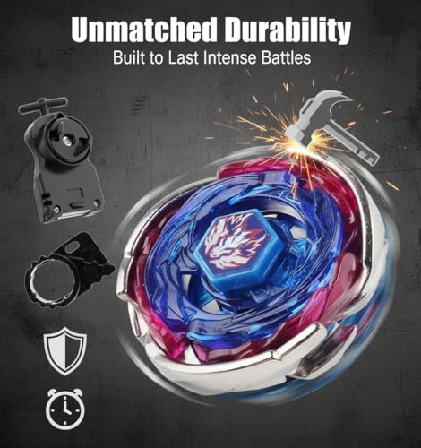 Image of Funstars Big Bang F:D Metal Fury Spinning Top with String Launcher, Aluminium Alloy & Plastic, Classic Spin Toy for Kids(Blue) (BB105)