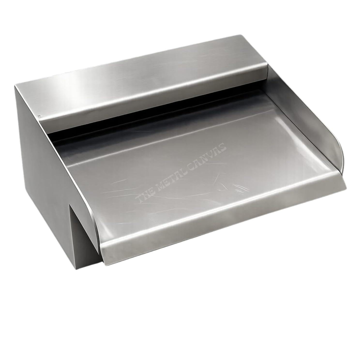 The Metal Canvas 8-Inch Waterfall Cascade Blade | SS304 Stainless Steel | Matte Finish | Wall Mounted Fountain Blade | Indoor & Outdoor Use