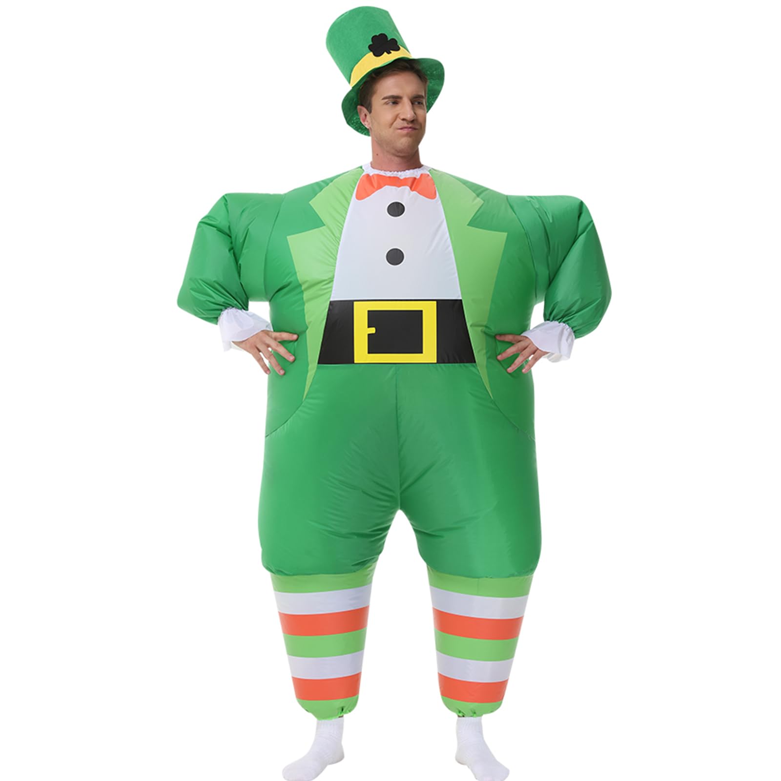 Inflatable St. Patrick's Day Costume Blow up Green Leprechaun Costume Halloween Costume Saint Patricks Day Costume